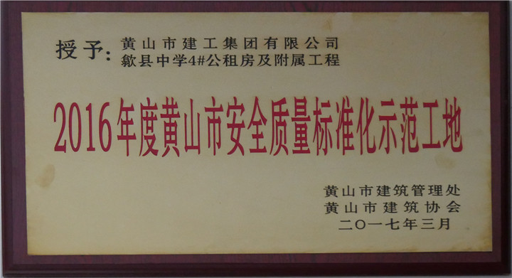 2016年度KY平台-KY(中国)一站式服务平台
市安全质量标准化示范工地